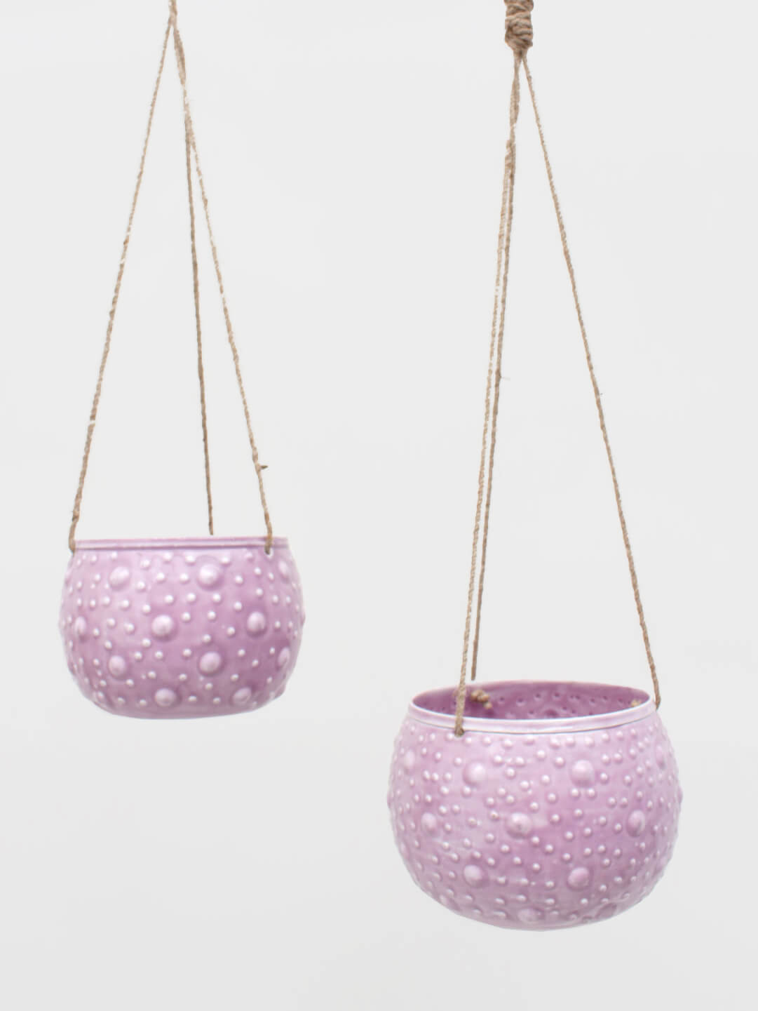 Enamel Hanging Planter, Lilac - Bohemia Design