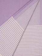 Striped Amalfi Hammam Towel in lilac stripe by Bohemia Design