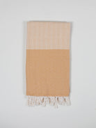 Nordic Dot Hammam Towel in mustard diamond pattern by Bohemia Design